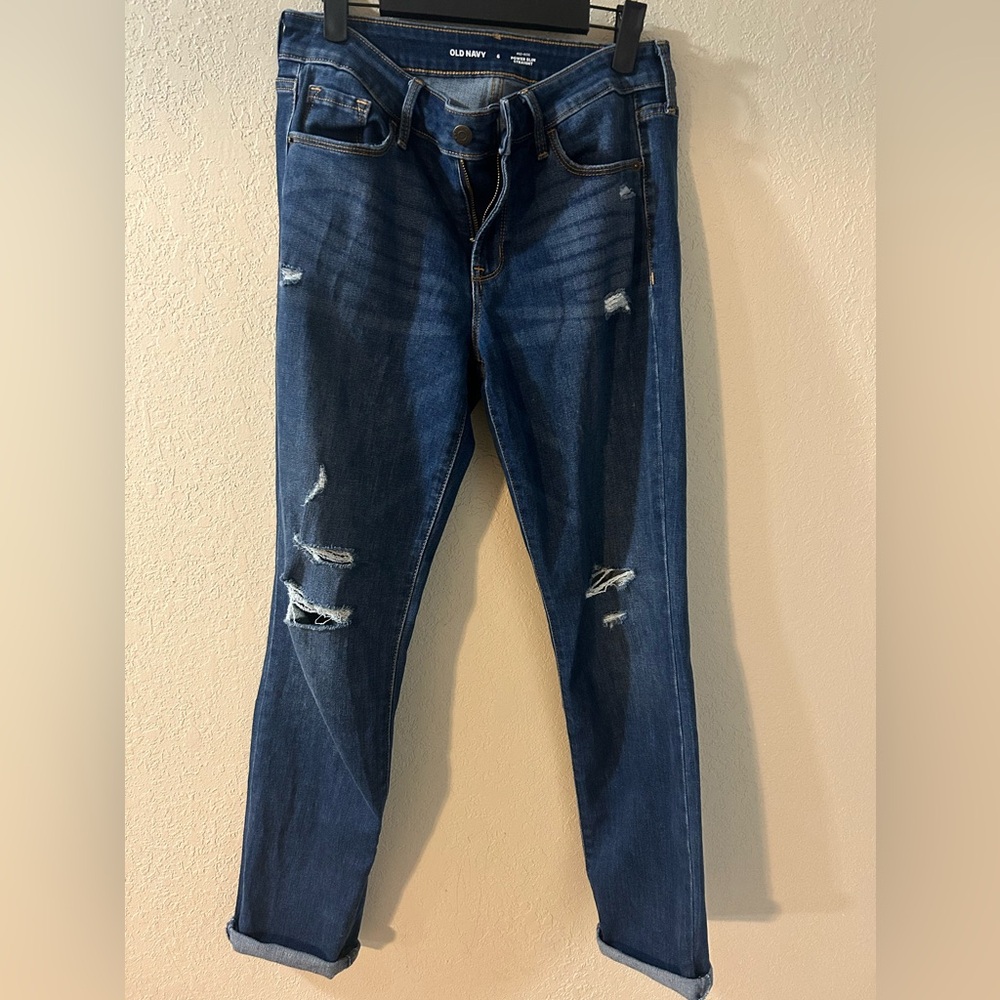 Old navy power slim straight jeans size 6 tall